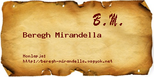 Beregh Mirandella névjegykártya